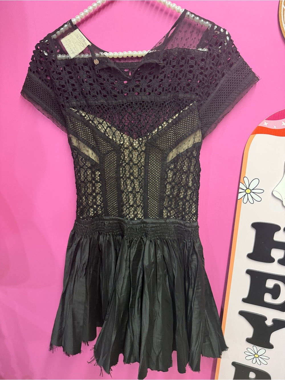 Free People One Fit and Flare Lola Dress Black - Picture 5 of 5
